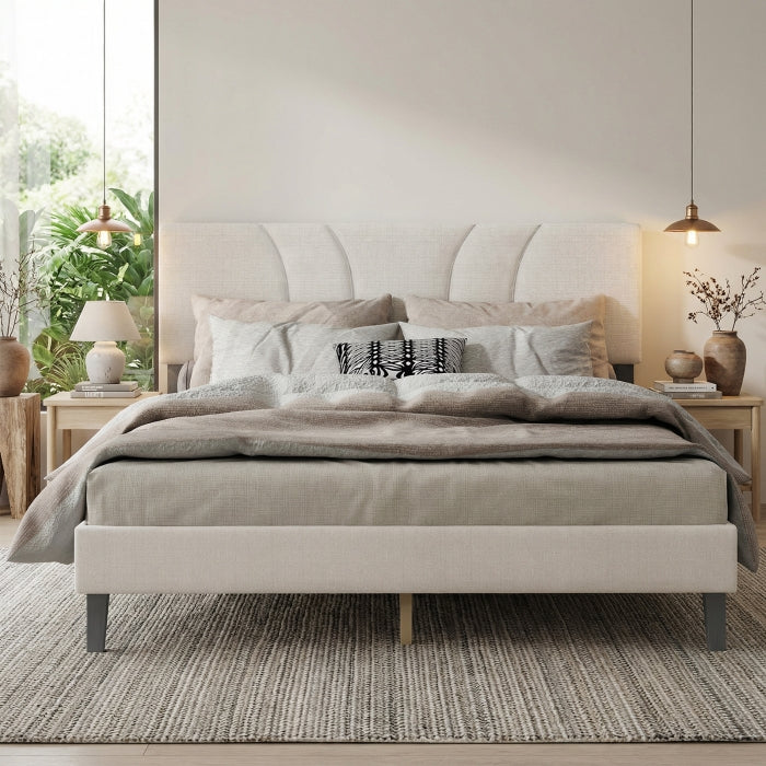 YM18835FSB01 Full Bed (Beige) - YM18835FSB01
