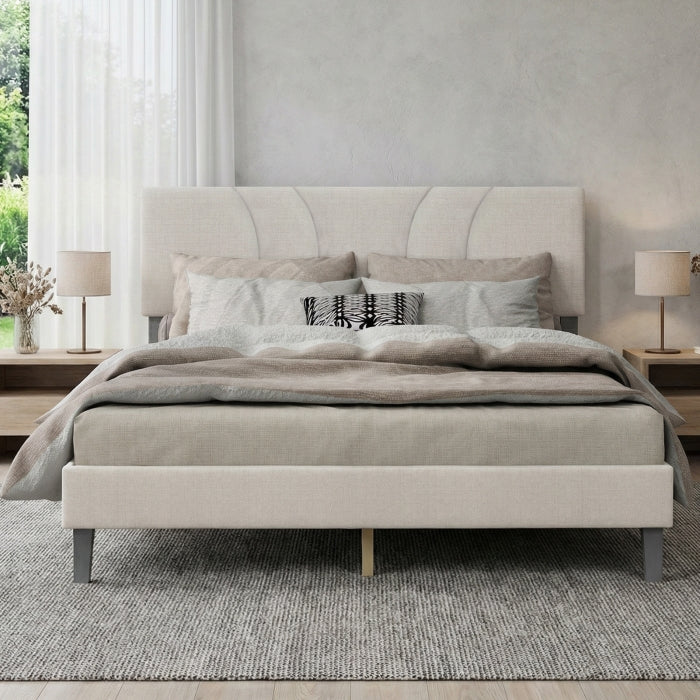 YM18835FSB01 Full Bed (Beige) - YM18835FSB01