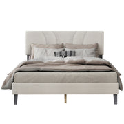 YM18835QSB01 Queen Bed (Beige) - YM18835QSB01