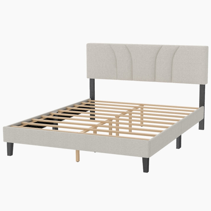 YM18835QSB01 Queen Bed (Beige) - YM18835QSB01