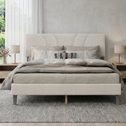 YM18835QSB01 Queen Bed (Beige) - YM18835QSB01