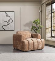 Yulia Coffee Boucle Chair - YULIACOFB-CHAIR