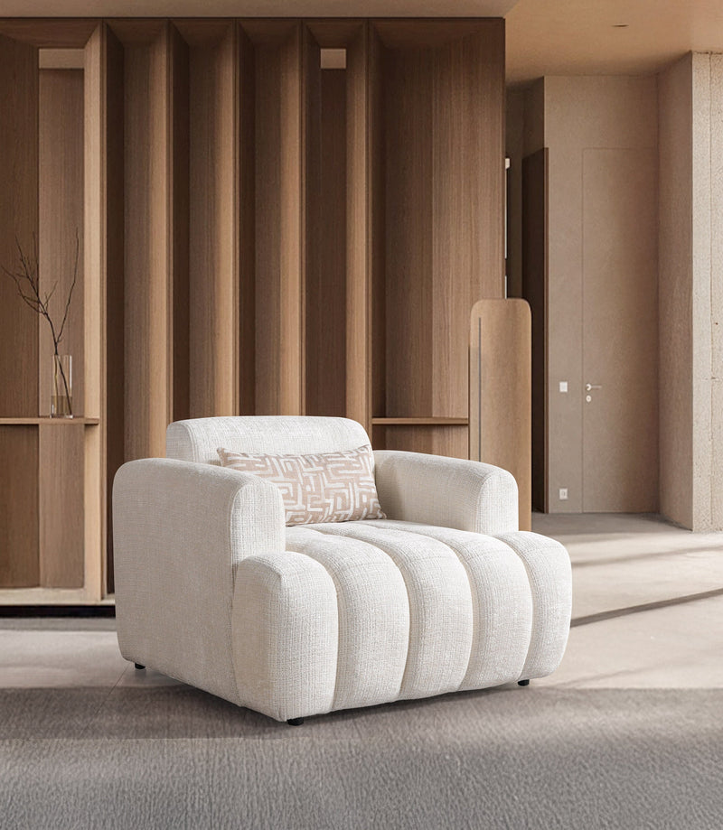 Yulia Ivory Boucle Chair - YULIAIVB-CHAIR
