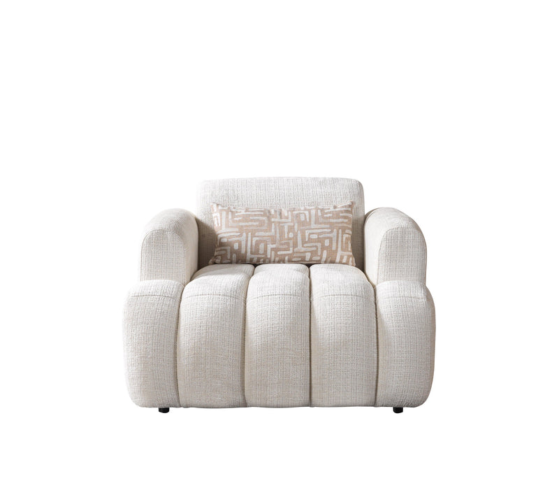 Yulia Ivory Boucle Chair - YULIAIVB-CHAIR