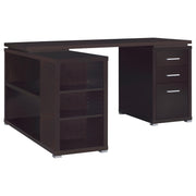 Yvette 60-inch 3-drawer L-Shape Computer Desk Cappuccino - 800517