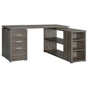 Yvette 60-inch 3-drawer L-Shape Computer Desk Weathered Grey - 800518