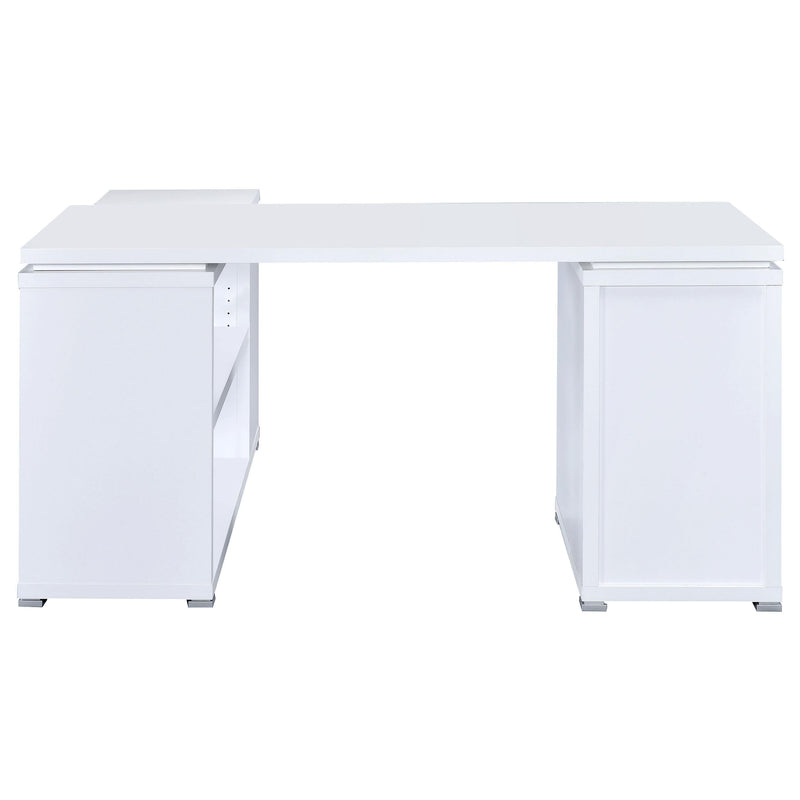 Yvette 60-inch 3-drawer L-Shape Computer Desk White - 800516