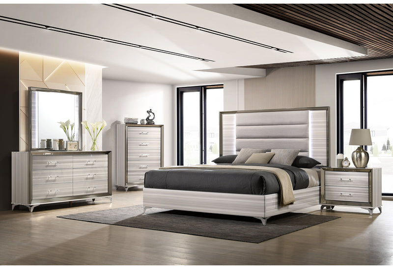 Zambrano White King Bed Group - DMV FurnitureKing Bed