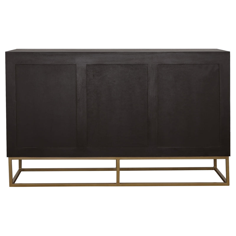Zara 2-door 57-inch Wood Accent Storage Cabinet Black Walnut - 953466