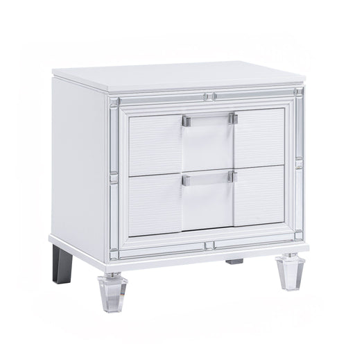 Zara White Nightstand - ZARA-WH-NS
