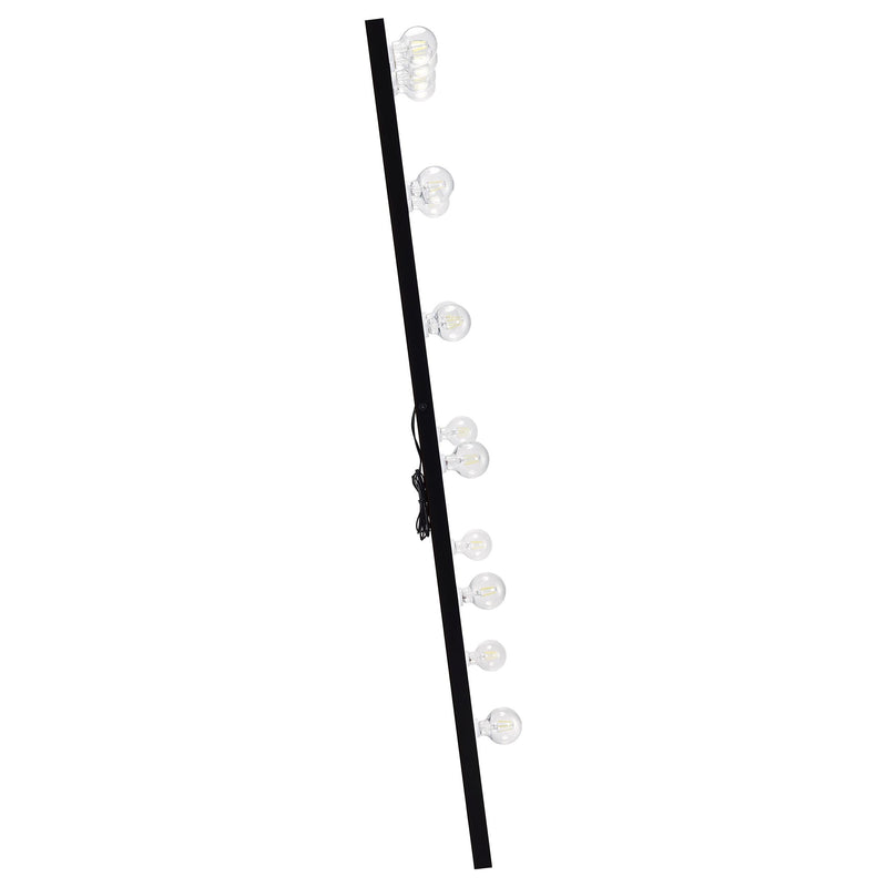 Zayan 32 x 71 Inch Floor Mirror LED Lighting Black Gloss - 969557