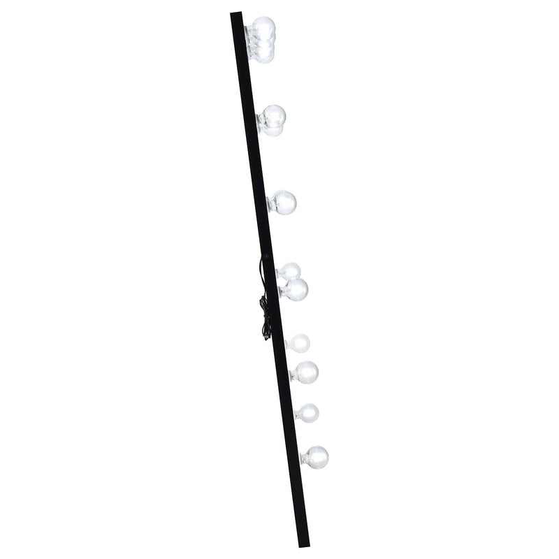 Zayan 32 x 71 Inch Floor Mirror LED Lighting Black Gloss - 969557