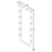 Zayan 32 x 71 Inch Floor Mirror LED Lighting Black Gloss - 969557