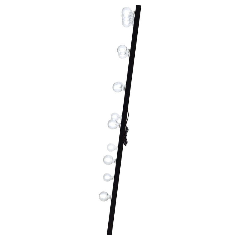 Zayan 32 x 71 Inch Floor Mirror LED Lighting Black Gloss - 969557