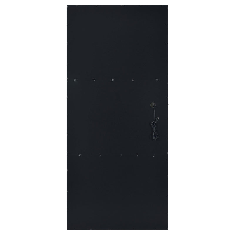 Zayan 32 x 71 Inch Floor Mirror LED Lighting Black Gloss - 969557
