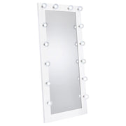 Zayan 32 x 71 Inch Floor Mirror LED Lighting White Gloss - 969558