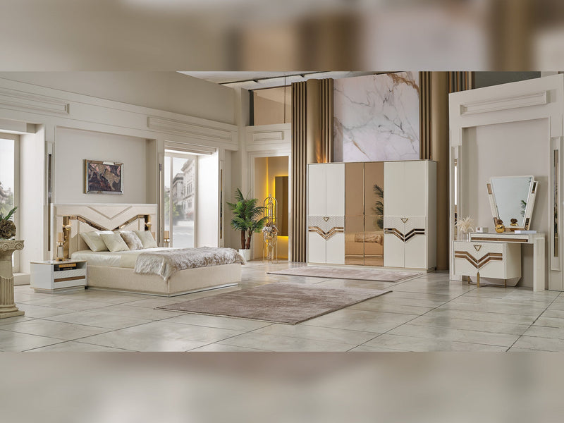 Zen Bedroom (Queen Frame With Headboard & Dresser With Mirror & 2 Nightstand) - 120-ZEN-SET