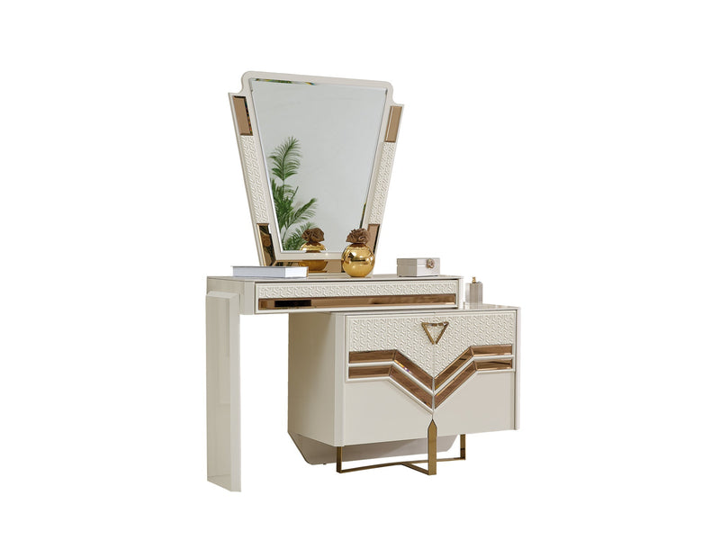 Zen Bedroom (Queen Frame With Headboard & Dresser With Mirror & 2 Nightstand) - 120-ZEN-SET