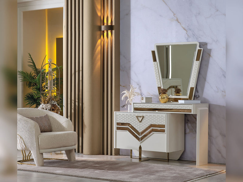 Zen Bedroom (Queen Frame With Headboard & Dresser With Mirror & 2 Nightstand) - 120-ZEN-SET