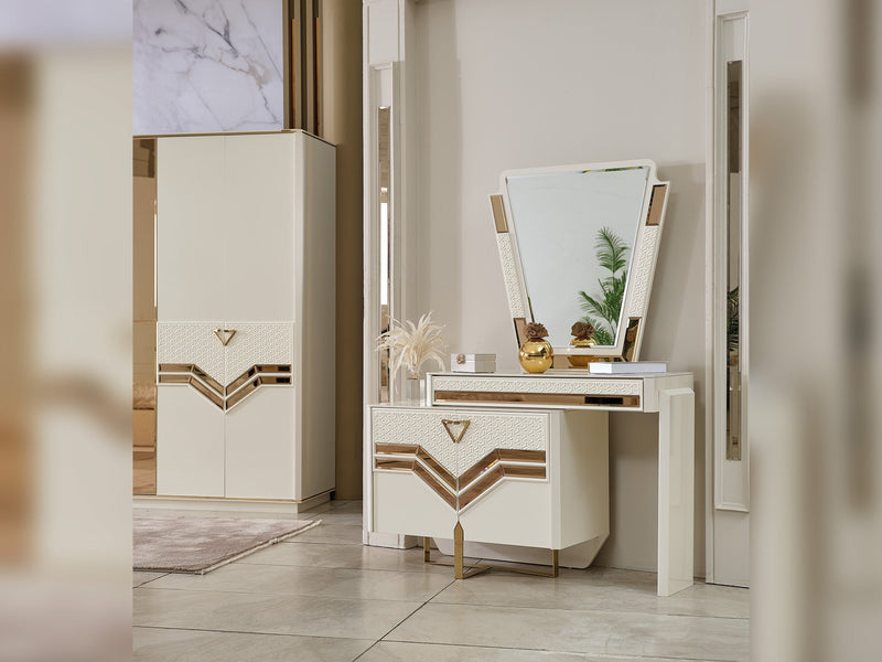 Zen Bedroom (Queen Frame With Headboard & Dresser With Mirror & 2 Nightstand) - 120-ZEN-SET