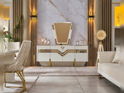 Zen Diningroom (Consol With Mirror & Dining Table & 6 Dining Chair) - 115-ZEN-DT-6-SET