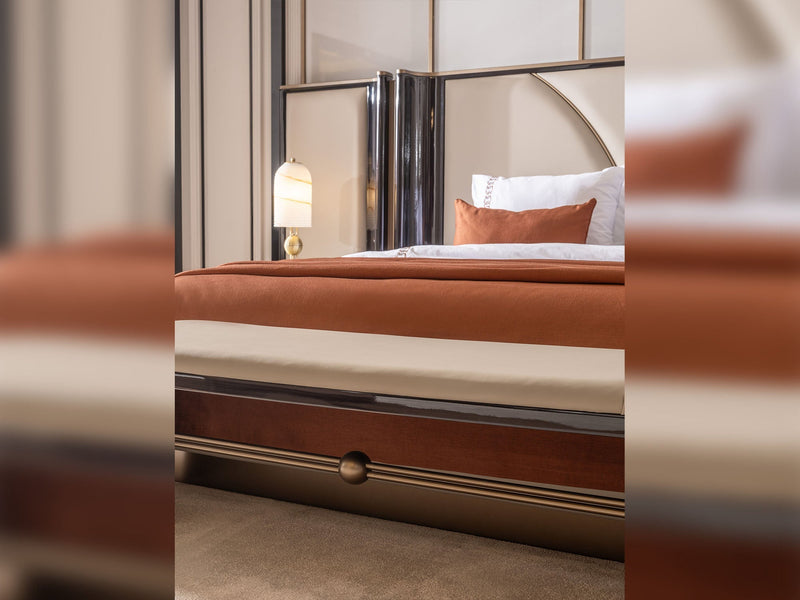 Zenith Bedroom (Queen Frame With Headboard & Dresser With Mirror & Ottoman & 2 Nightstand & Bench) - 200-GAB-ZEN-QBED-SET