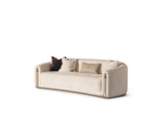 Zenith Stationary Four Seater Sofa in Cream - 200-GAB-ZEN-4