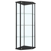 Zenobia 3-shelf Curio Cabinet Display Case Black - 953234