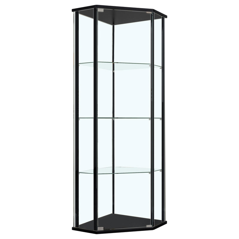 Zenobia 3-shelf Curio Cabinet Display Case Black - 953234