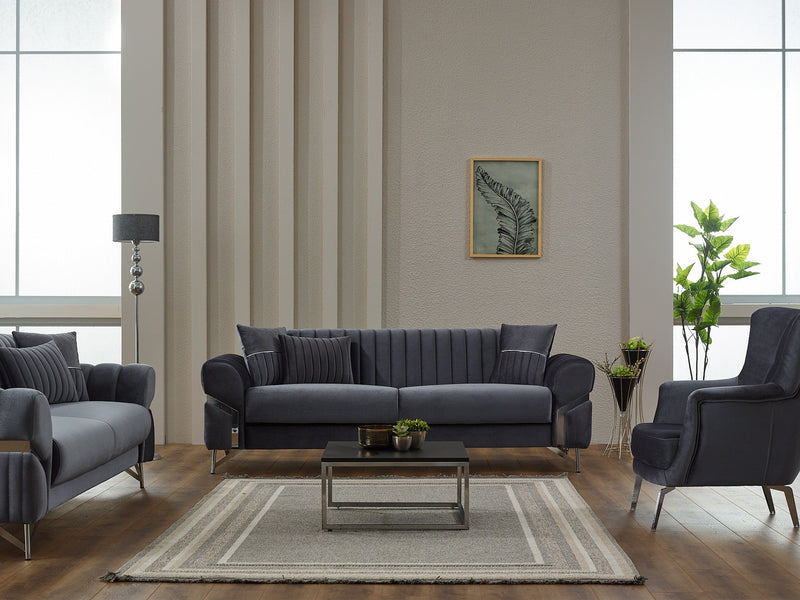 Zenora Convertible Sofa in Beige - 200-SIM-ZEN-VELVET260-3