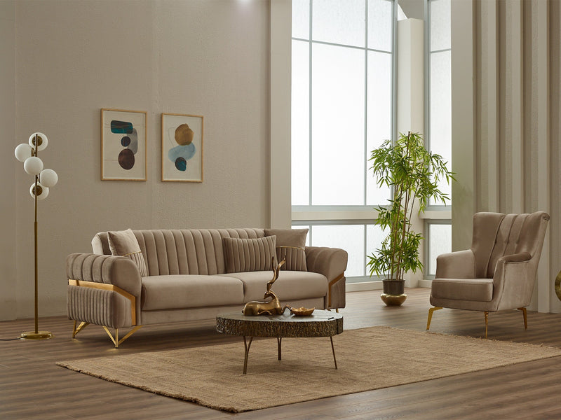 Zenora Convertible Sofa in Grey - 200-SIM-ZEN-VELVET412-3