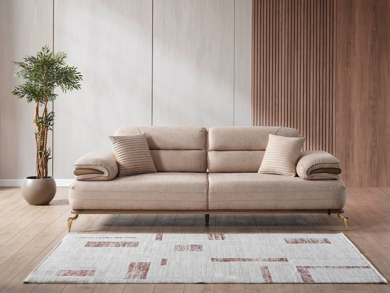 Zeta Convertible Loveseat in Beige - 200-ELIF-ZET-E150-2