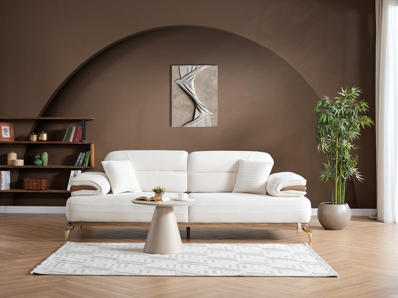 Zeta Convertible Loveseat in Cream - 200-ELIF-ZET-A645-2
