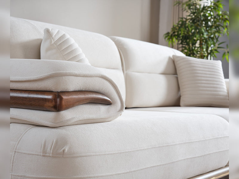 Zeta Convertible Loveseat in Cream - 200-ELIF-ZET-A645-2