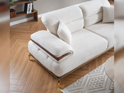 Zeta Convertible Loveseat in Cream - 200-ELIF-ZET-A645-2