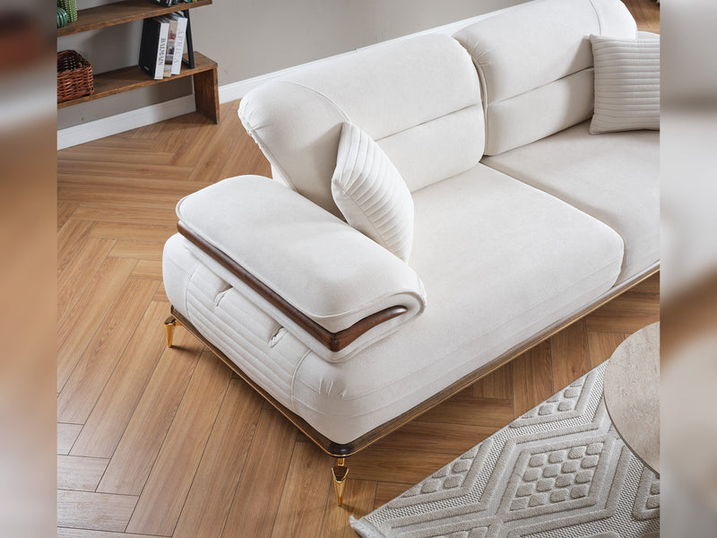 Zeta Convertible Loveseat in Cream - 200-ELIF-ZET-A645-2