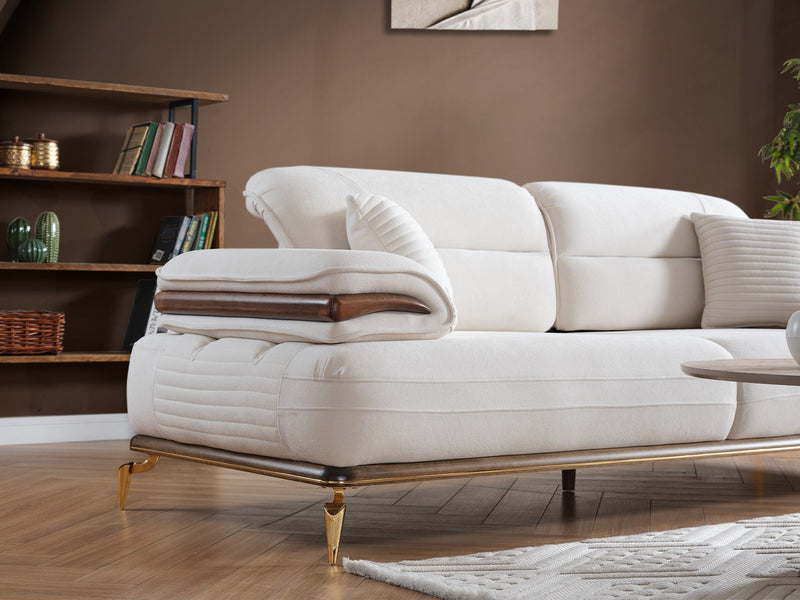 Zeta Convertible Loveseat in Cream - 200-ELIF-ZET-A645-2