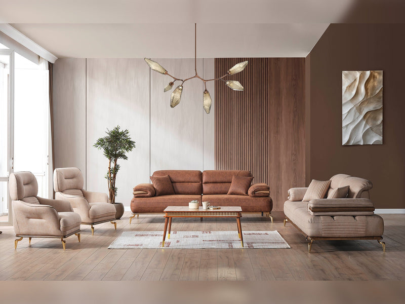 Zeta Convertible Sofa in Beige - 200-ELIF-ZET-E150-3