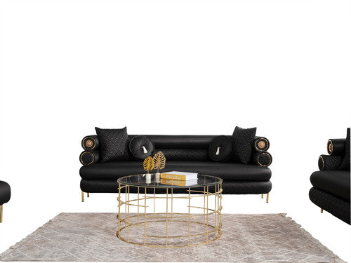 ZETA SOFA & LOVESEAT BLACK - ZETA SOFA & LOVESEAT BLACK