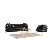 ZETA SOFA & LOVESEAT BLACK - ZETA SOFA & LOVESEAT BLACK