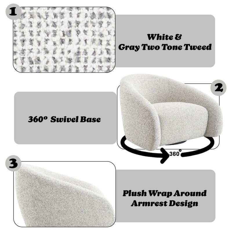 Zoey Accent Chair w/Swivel - AC03813