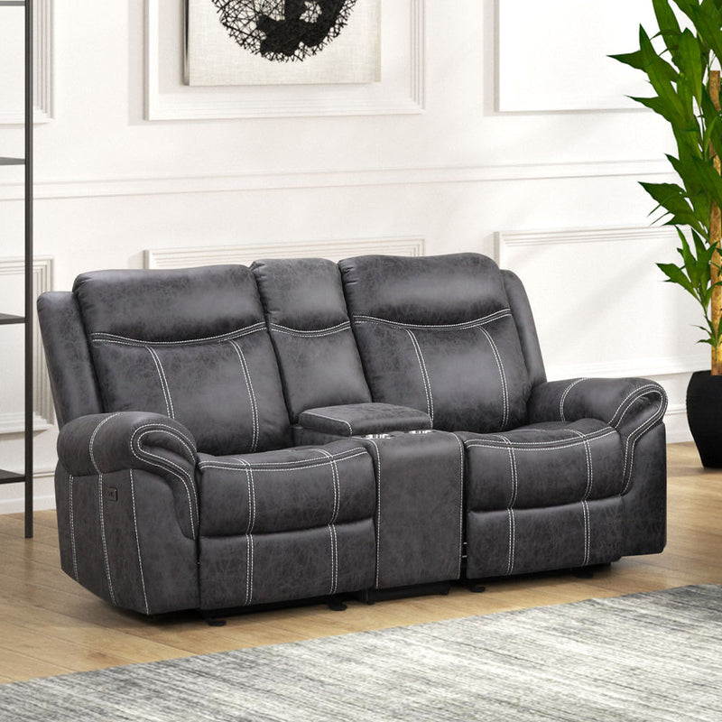 Zubaida Power Glider Motion Loveseat w/USB - LV04671