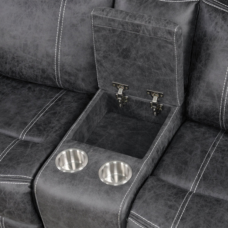 Zubaida Power Glider Motion Loveseat w/USB - LV04671