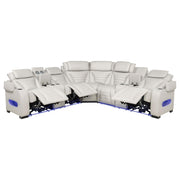 Zuma 3-Piece Dual Power Reclining Sectional with Bluetooth Greige - 600560PP