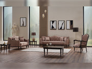 Zumrut 3-pieces (Sofa & Loveseat & Chair) Livingroom Set Light Brown in Light Brown - 101-ZUM-AQUA3720-3L21