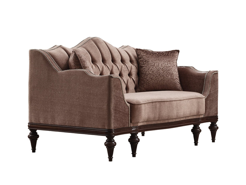 Zumrut 3-pieces (Sofa & Loveseat & Chair) Livingroom Set Light Brown in Light Brown - 101-ZUM-AQUA3720-3L21