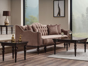 Zumrut 3-pieces (Sofa & Loveseat & Chair) Livingroom Set Light Brown in Light Brown - 101-ZUM-AQUA3720-3L21