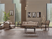 Zumrut Lux 3-pieces (Sofa & Loveseat & Chair) Livingroom Set Beige in Beige - 101-ZUM-AQUA3568-3L21