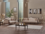 Zumrut Lux Stationary Loveseat Beige in Beige - 101-ZUM-AQUA3568-2L