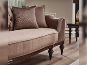 Zumrut Stationary Loveseat Light Brown in Light Brown - 101-ZUM-AQUA3720-2L